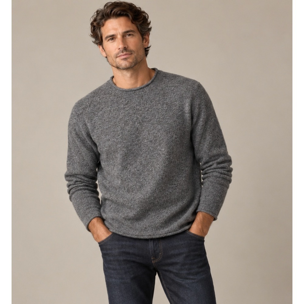 Vince Merino Wool Alpaca Blend Roll Neck Sweater Mens XL Gray Old Money Luxury